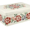 Antique Roses Deep Rectangular Tin