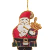Bagpiping Father Christmas Decoration
