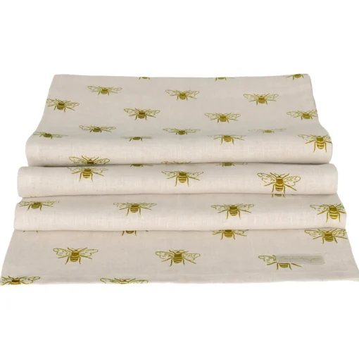 Bees Linen Table Runner