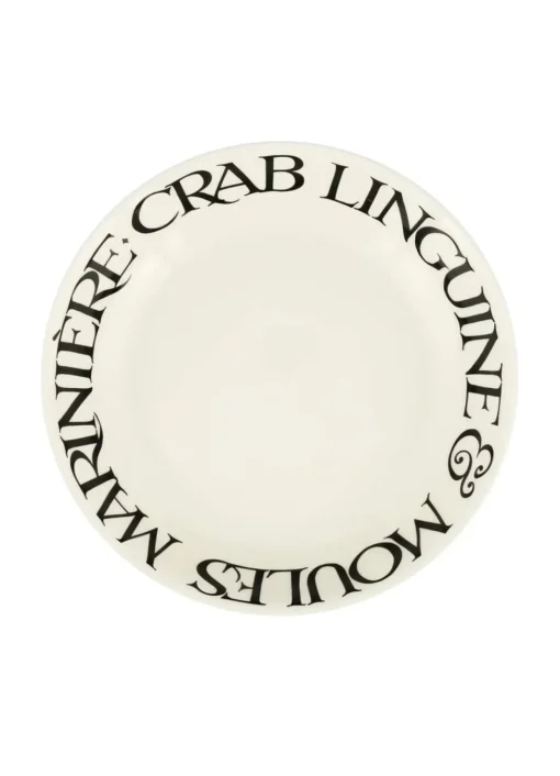 Black Toast Crab Linguini Medium Pasta Bowl