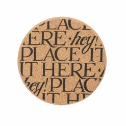 Black Toast Set of 4 Cork Coasters