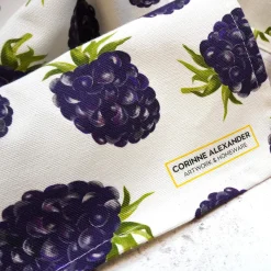 Blackberry Tea Towel by Corinne Alexander