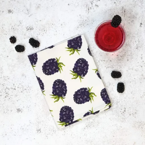 Blackberry Tea Towel by Corinne Alexander