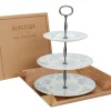 Blue Asiatic Pheasants 3 Tier Cake Stand