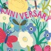 Bright Butterflies Happy Anniversary Laser Greeting Card