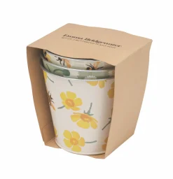 Buttercup Set 3 Round Tin Herb Pots