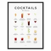 Classic Cocktails Print - Framed