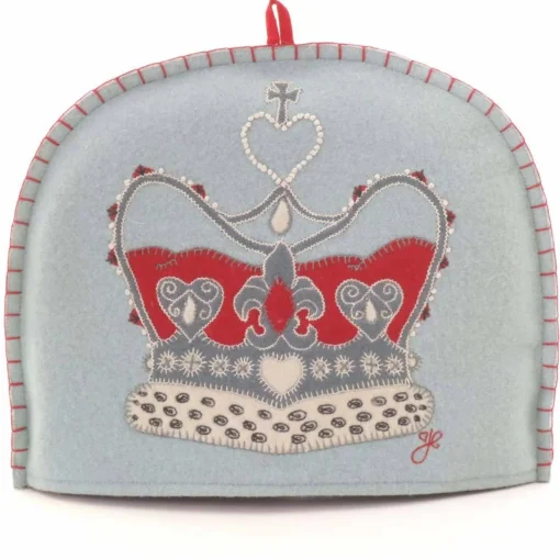 Duck Egg Blue Crown Wool Tea Cosy
