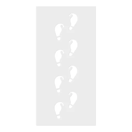 Elf Shaped Christmas Footprint Stencil
