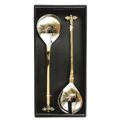 Gold Bee Salad Server Set