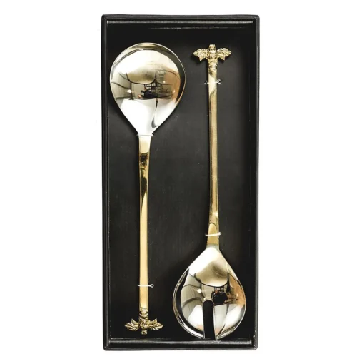 Gold Bee Salad Server Set