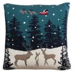 Home for Christmas  Knitted Statement Pillow