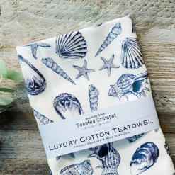 Inky Shells Tea Towel