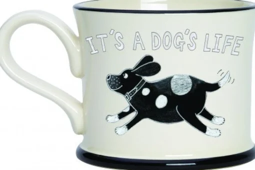 Life in the Old Dog Yet Mug by Moorland Pottery