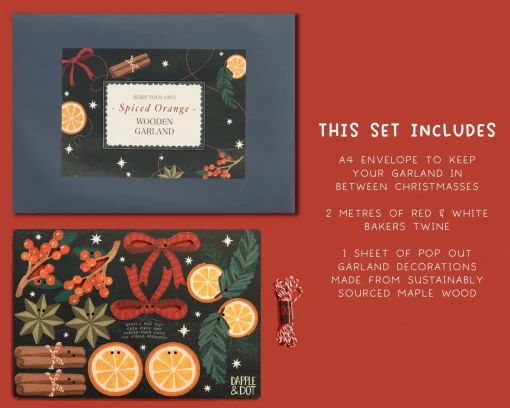 Make Your Own Wooden Spiced Orange Christmas Garland