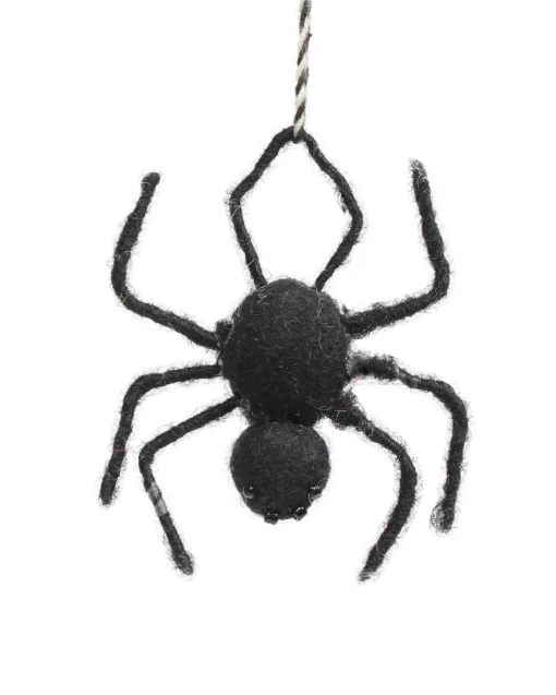 Mini Halloween Spider Felt Decoration