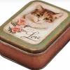 Nostalgia With Love Cat Small Rectangular Tin