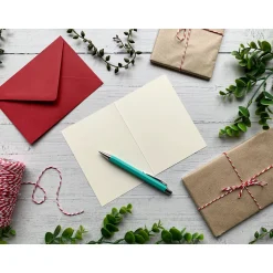 Poinsettia Christmas Card