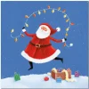 Santa Skipping Pack of 6 Christmas Cards