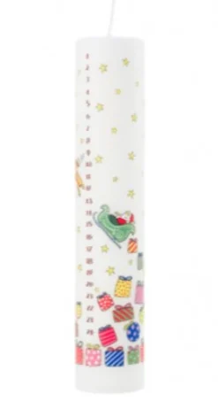 Santa's Sleigh Pillar Advent Candle