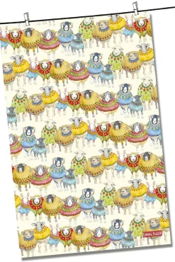 Sheep in Sweaters Tea Towel