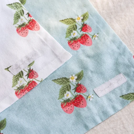 Strawberries Blue & White Set of 2 Tea Towels by Sophie Allport