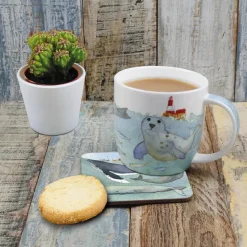 Swimming Seals Bone China Mug (Boxed)