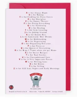 The Mother's Alphabet Greeting Card