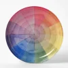 Vintage Colour Wheel Round Enamel Printed Tray