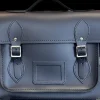Zatchels Handmade Leather Classic Satchel - Navy Blue