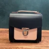 Zatchels Handmade Leather Sugarcube Plus - Navy & Blush